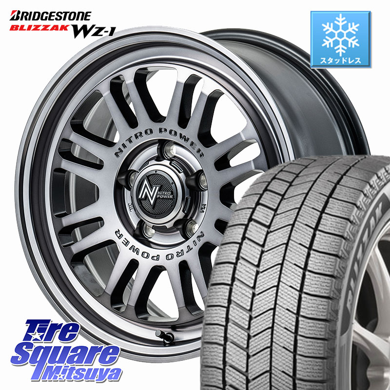 ブリヂストン BLIZZAK WZ-1 WZ1 2025年製 ブリザック スタッドレス ミツヤ 225/50R17 MANARAY NITRO POWER M16 ASSAULT ホイール 17インチ 17 X 7.0J +42 5穴 114.3 WRX S4(VBH)