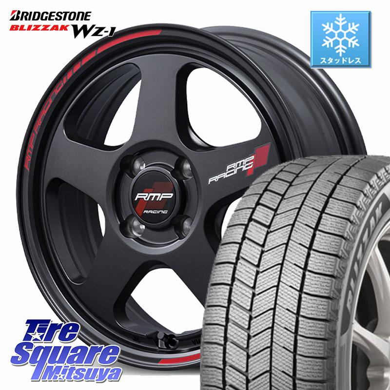 ブリヂストン BLIZZAK WZ-1 WZ1 2025年製 ブリザック スタッドレス ミツヤ 185/55R16 MANARAY MID RMP RACING TR50 ホイール 16インチ レーシング 16 X 7.0J +35 4穴 100