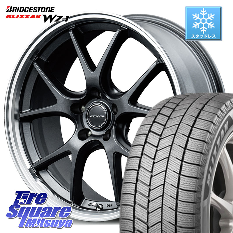 ブリヂストン BLIZZAK WZ-1 WZ1 2025年製 ブリザック スタッドレス ミツヤ 235/50R18 MANARAY MID VERTEC ONE EXE5 Vselection ホイール 18インチ 18 X 8.0J +42 5穴 114.3 30系アルファード 30系ヴェルファイア 20系アルファード