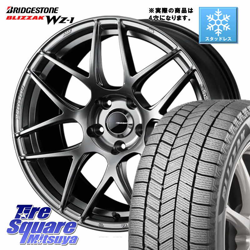 ブリヂストン BLIZZAK WZ-1 WZ1 2025年製 ブリザック スタッドレス ミツヤ 205/55R16WEDS WedsSport SA-27R SA27R ウェッズ スポーツ ホイール 16インチ 16X6.5J 50 4穴 100 アクア｜タイヤスクエアミツヤ