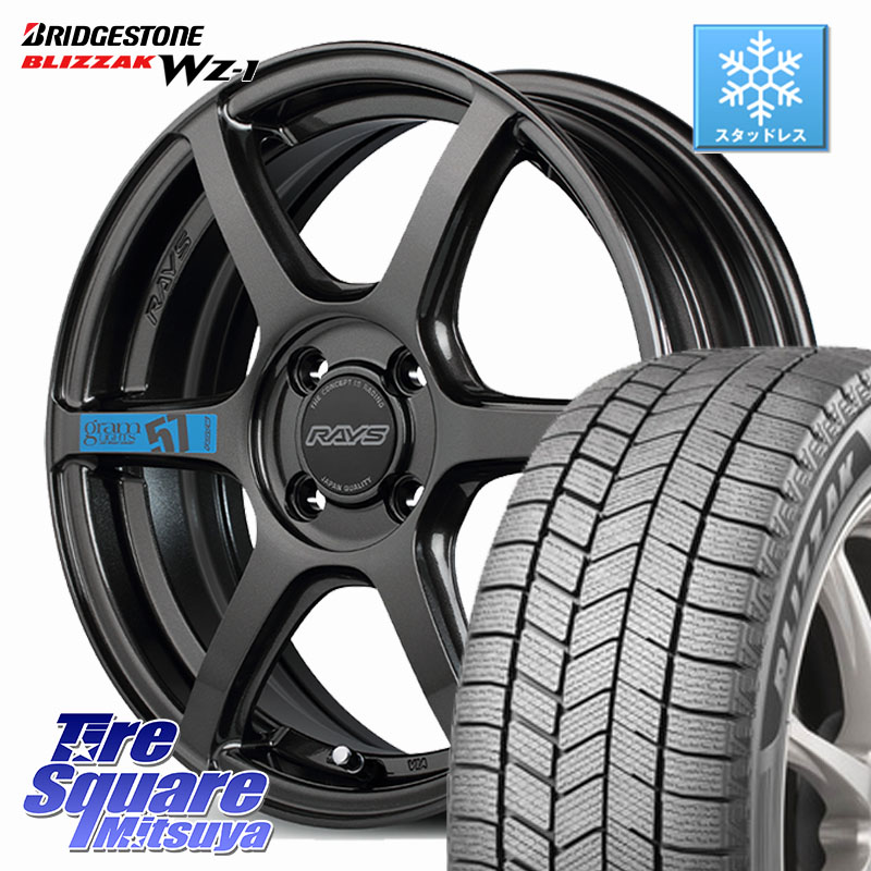 ブリヂストン BLIZZAK WZ-1 WZ1 2025年製 ブリザック スタッドレス ミツヤ 165/60R15 RAYS 【欠品次回7~8月】 57C6 SpecM gramLIGHTS ホイール 15インチ 15 X 5.0J +43 4穴 100 ハイゼット アゲトラCustom車用※軽自動車専用ホイール※