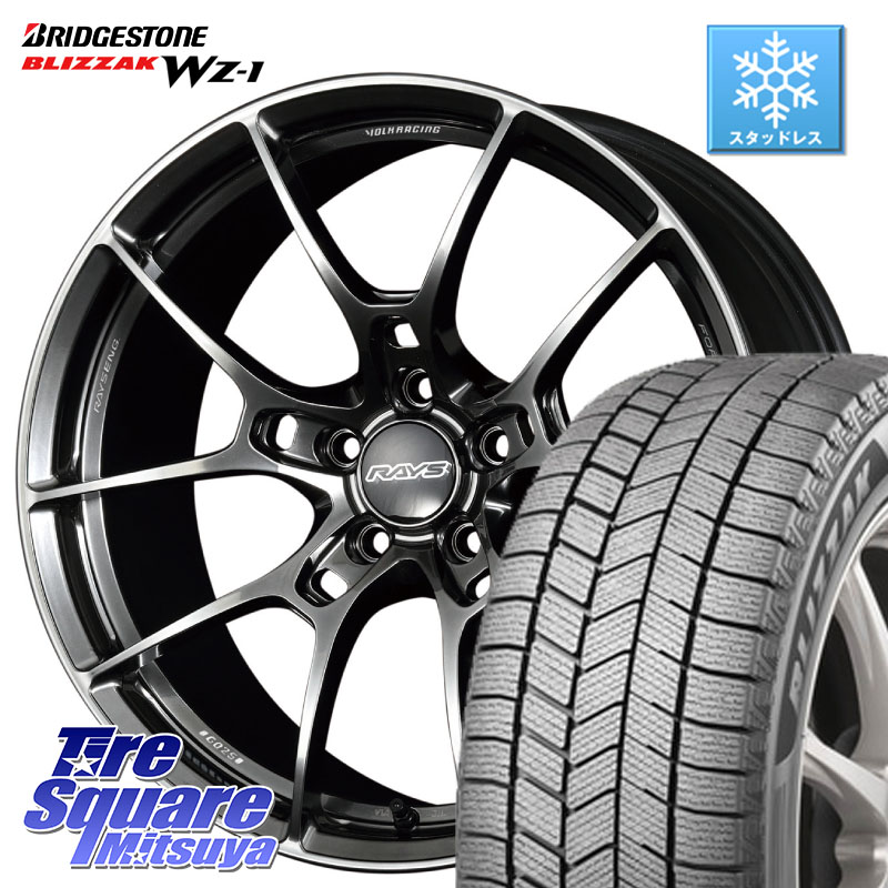 ブリヂストン BLIZZAK WZ-1 WZ1 2025年製 ブリザック スタッドレス ミツヤ 215/45R18 RAYS 【欠品次回10~11月】 G025 VOLK RACING 鍛造 ホイール 18インチ 18 X 8.0J +45 5穴 114.3 プリウスアルファ