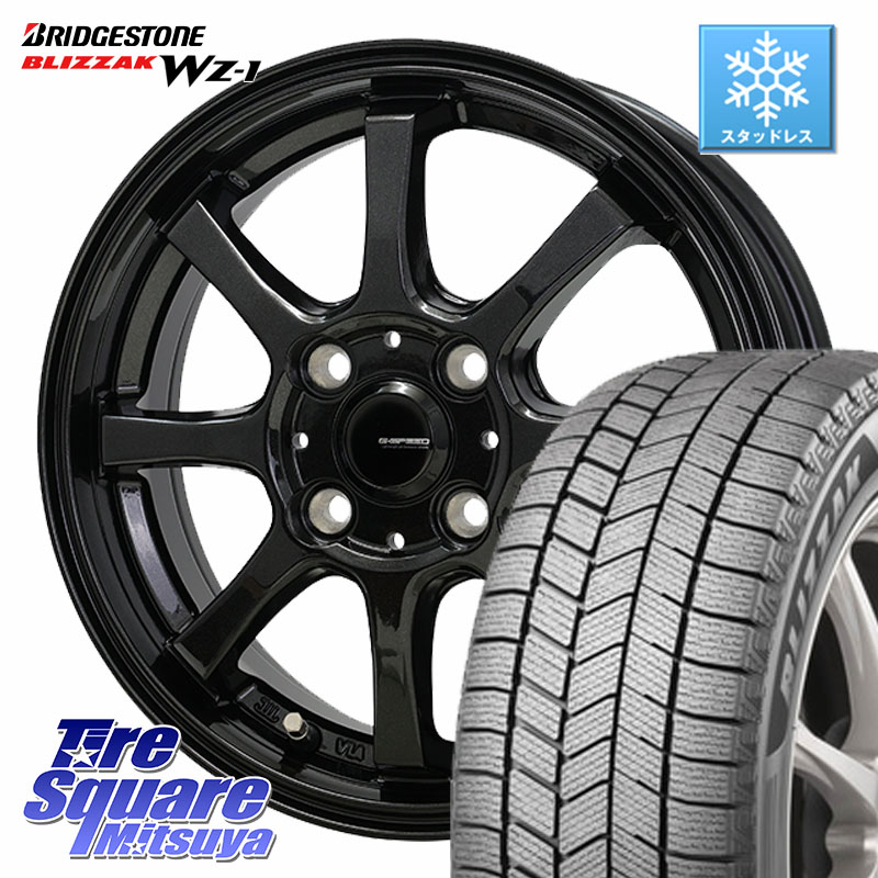 ブリヂストン BLIZZAK WZ-1 WZ1 2025年製 ブリザック スタッドレス ミツヤ 185/55R16HotStuff G-SPEED G-08 ホイール 16インチ ジースピード 16X6.0J 45 4穴 100 アクア 160系カローラフィールダー ヤリス GR/GS系フィット ロードスター スイフト4穴 130系ヴィッツ ス|タイヤスクエアミツヤ