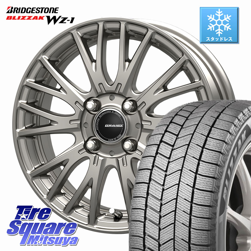 ブリヂストン BLIZZAK WZ-1 WZ1 2025年製 ブリザック スタッドレス ミツヤ 215/70R16 KOSEI QRASIZ クレイシズ SE48 ホイール 16インチ 16 X 6.0J +40 4穴 100