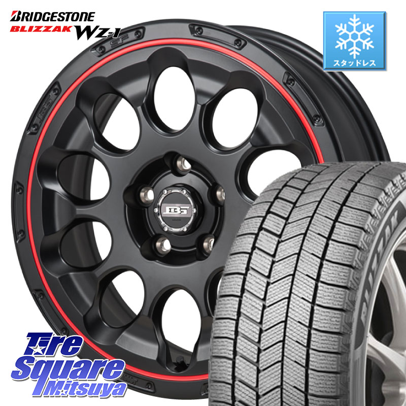ブリヂストン BLIZZAK WZ-1 WZ1 2025年製 ブリザック スタッドレス ミツヤ 225/50R17KOSEI BOTTOM GARCIA CHRONO レッドリム ホイール 17インチ 17X7.0J 38 5穴 114.3 マークXジオ RX-8 MAZDA｜タイヤスクエアミツヤ