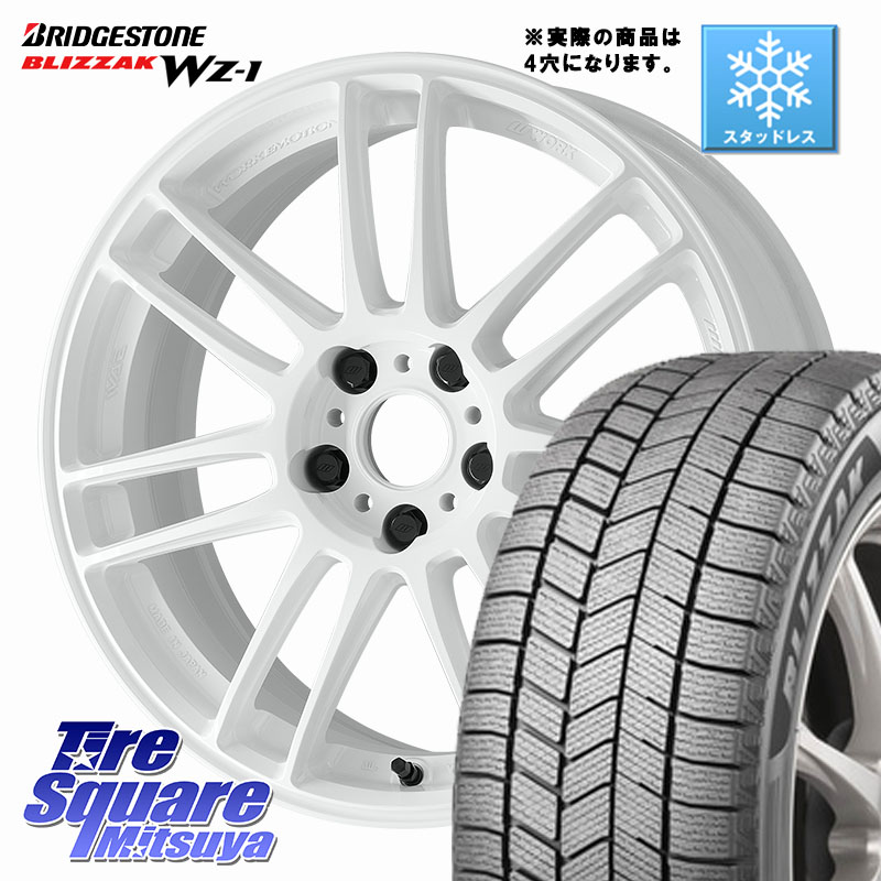 ブリヂストン BLIZZAK WZ-1 WZ1 2025年製 ブリザック スタッドレス ミツヤ 215/45R17 WORK EMOTION ZR7 ホイール 17インチ◇参考画像 17 X 7.0J +47 4穴 100 FITクロスター