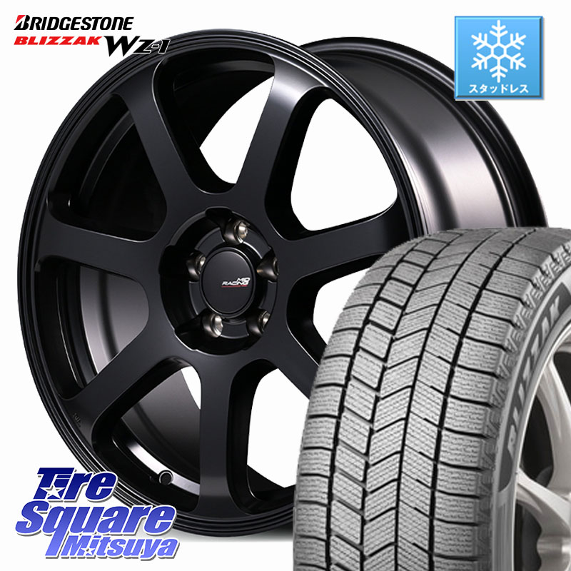 ブリヂストン BLIZZAK WZ-1 WZ1 2025年製 ブリザック スタッドレス ミツヤ 225/45R17 MANARAY MID Racing R07 TypeS ホイール 17インチ レーシング 17 X 7.0J +48 5穴 114.3