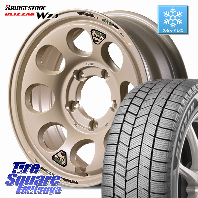 ブリヂストン BLIZZAK WZ-1 WZ1 2025年製 ブリザック スタッドレス ミツヤ 175/80R16 MANARAY MID x DOD ウシャリン ホイール 16インチ 16 X 5.5J +20 5穴 139.7 ジムニー