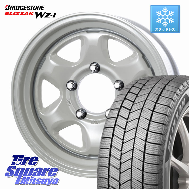 ブリヂストン BLIZZAK WZ-1 WZ1 2025年製 ブリザック スタッドレス ミツヤ 175/80R16 BRUT ブルート BR-44 BR44 ホイール 16インチ 16 X 6.5J +0 5穴 139.7 ジムニー専用(要オーバーフェンダー等)