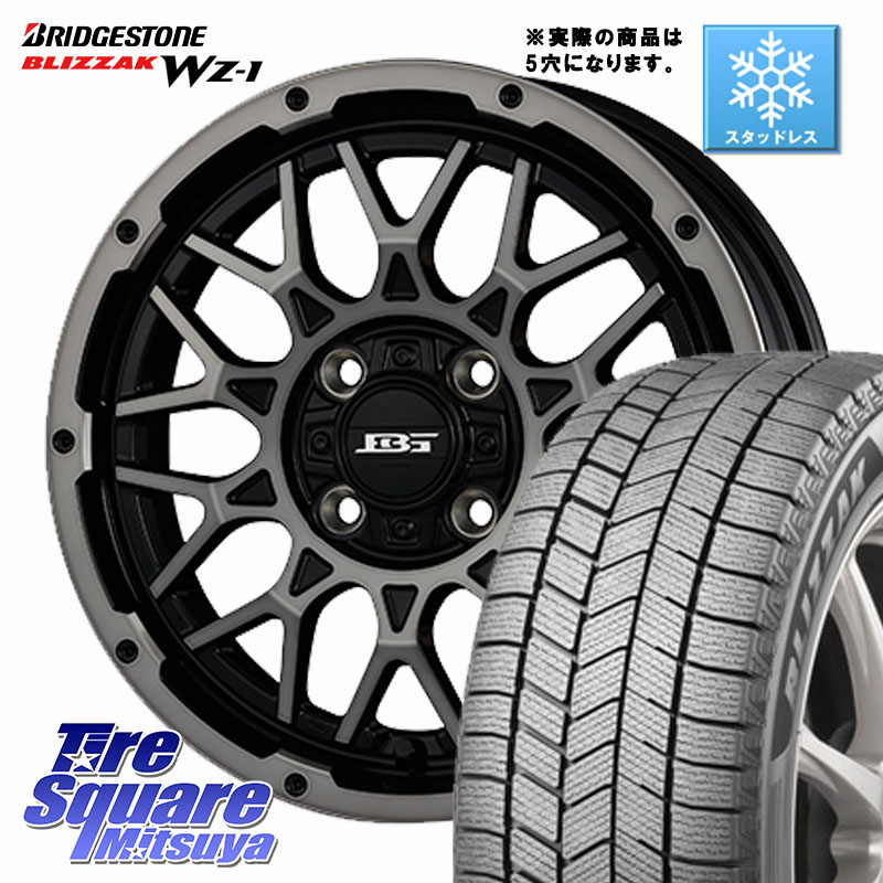 ブリヂストン BLIZZAK WZ-1 WZ1 2025年製 ブリザック スタッドレス ミツヤ 215/70R16 KOSEI BOTTOMGARCIA SHADOWBAHT ホイール 16インチ 16 X 7.0J +38 5穴 114.3 デリカD:5