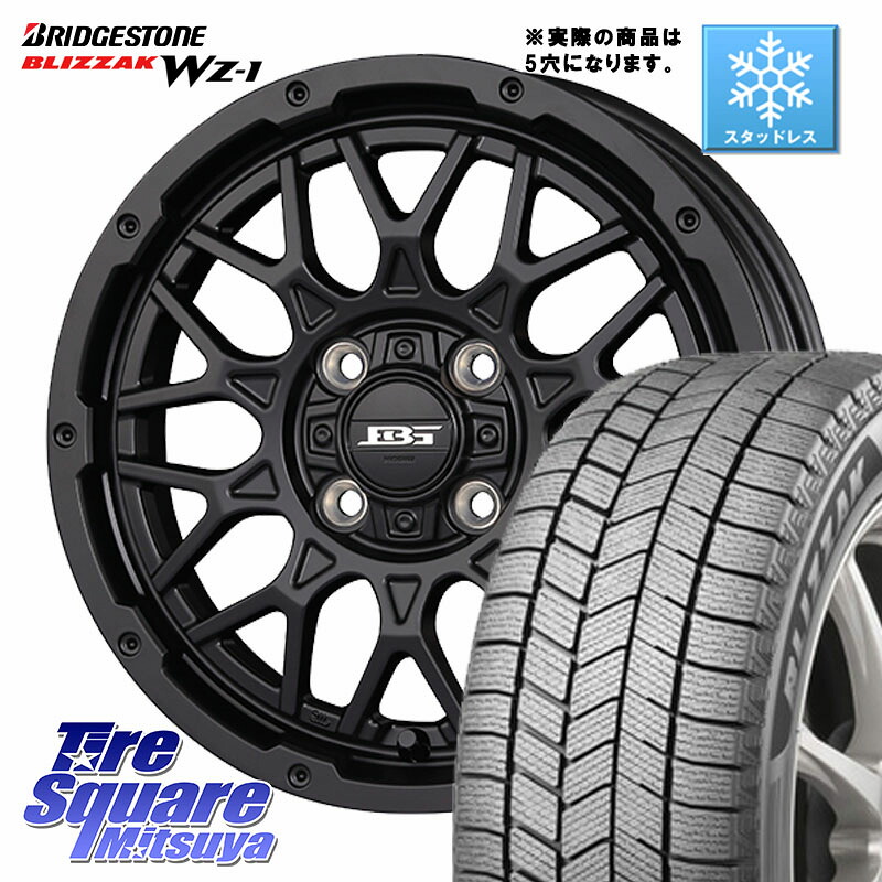 ブリヂストン BLIZZAK WZ-1 WZ1 2025年製 96Q XL ブリザック ■ スタッドレス ミツヤ 205/60R16 KOSEI BOTTOMGARCIA SHADOWBAHT ホイール 16インチ 16 X 7.0J +38 5穴 114.3 90系ノア ヴォクシー プリウスアルファ RP6～8ステップワゴン