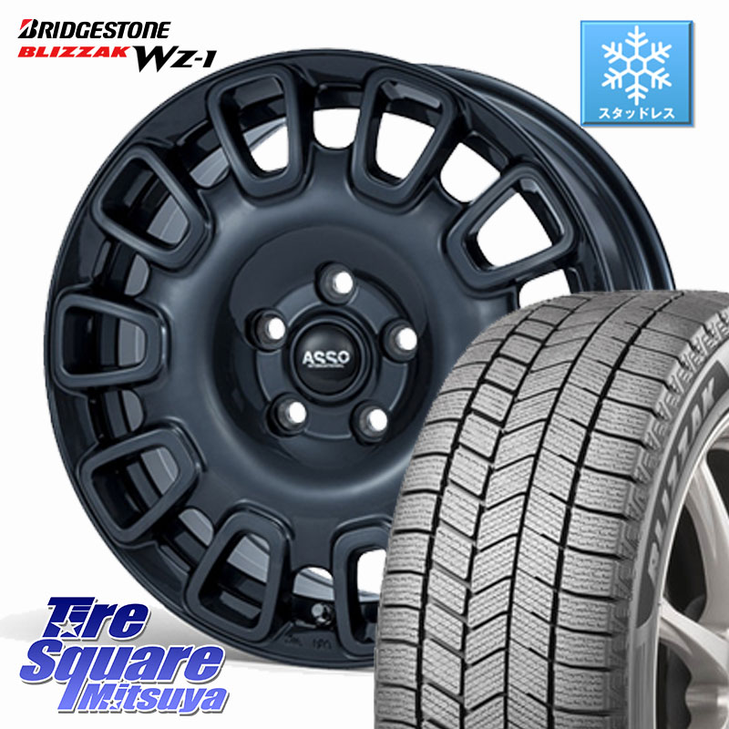 ブリヂストン BLIZZAK WZ-1 WZ1 2025年製 96Q XL ブリザック ■ スタッドレス ミツヤ 205/60R16ASSO Partire10&deg;専用ボルト付属 ホイール 16インチ 16X6.5J(CITROEN BERLINGO YH01) 45 5穴 108 シトロエン ベルランゴ K9CYH01系 フィアット ドブロ Doblo｜タイヤスクエアミツヤ