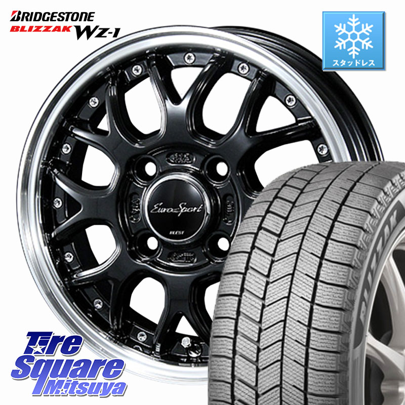 ブリヂストン BLIZZAK WZ-1 WZ1 2025年製 ブリザック スタッドレス ミツヤ 165/65R14BLEST EuroSport Type815 軽自動車専用 ホイール 14インチ 14X4.5J 45 4穴 100 デリカミニ4WD キャスト[アクティバ] ハスラー ピクシスジョイ[Cグレード] ハイゼットアゲトラCustom車｜タイヤスクエアミツヤ