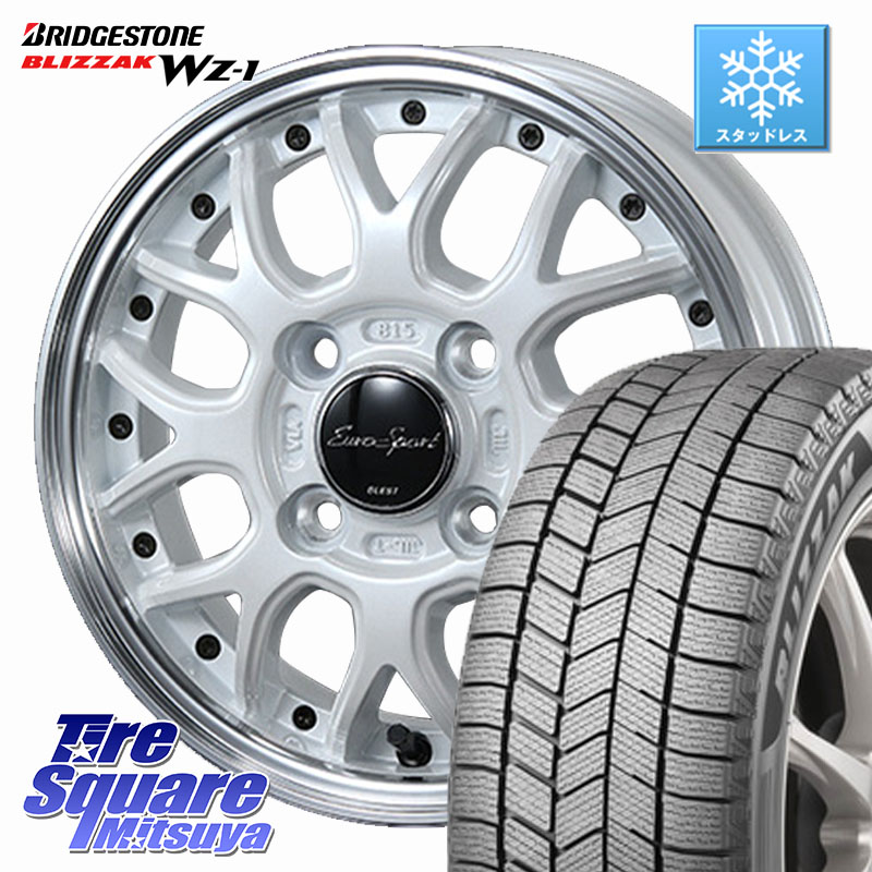 ブリヂストン BLIZZAK WZ-1 WZ1 2025年製 ブリザック スタッドレス ミツヤ 165/65R14BLEST EuroSport Type815 軽自動車専用 ホイール 14インチ 14X4.5J 45 4穴 100 デリカミニ4WD キャスト[アクティバ] ハスラー ピクシスジョイ[Cグレード] ハイゼットアゲトラCustom車｜タイヤスクエアミツヤ