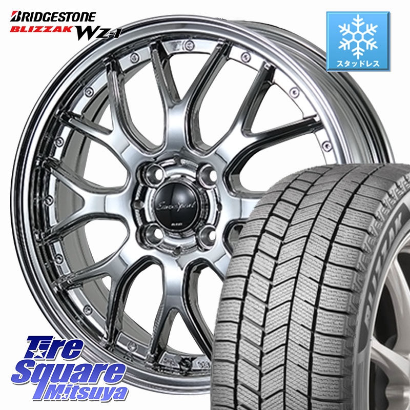 ブリヂストン BLIZZAK WZ-1 WZ1 2025年製 ブリザック ■ スタッドレス ミツヤ 175/65R15 BLEST EuroSport Type815 軽自動車専用 ホイール 15インチ 15 X 5.0J +45 4穴 100