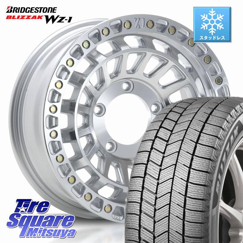 ブリヂストン BLIZZAK WZ-1 WZ1 2025年製 ブリザック スタッドレス ミツヤ 215/65R16MLJ XJ08 XTREME-J ホイール 16インチ 16X5.5J 20 5穴 139.7 ジムニー専用(要オーバーフェンダー等) AZオフロード カスタムサイズ｜タイヤスクエアミツヤ