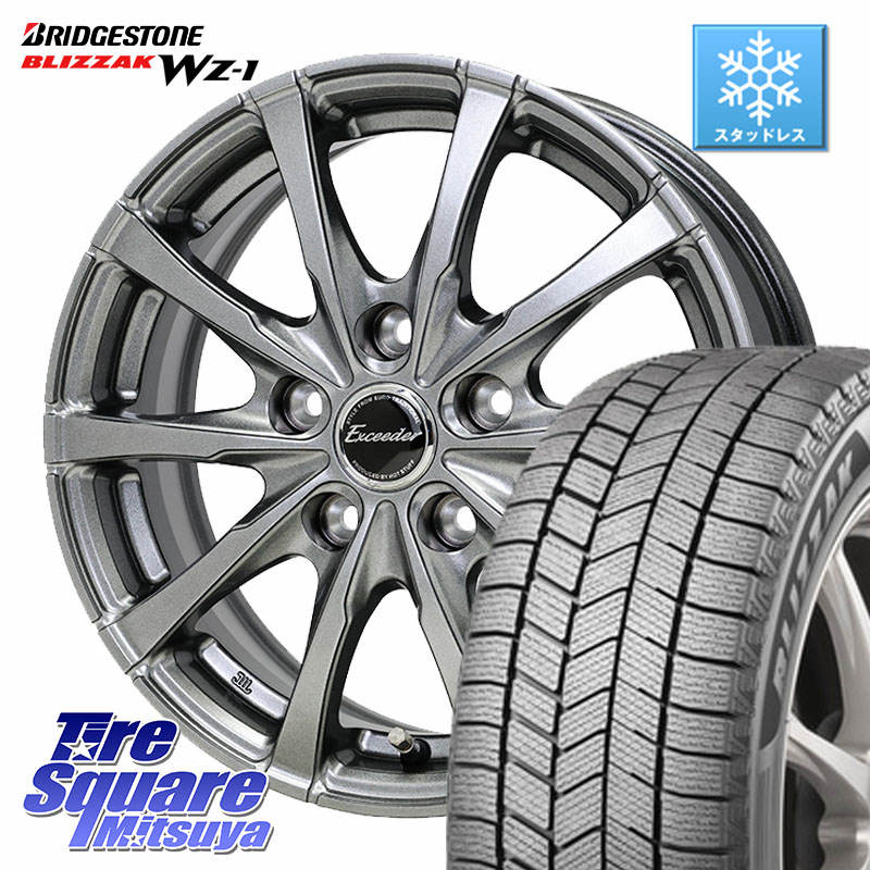 ブリヂストン BLIZZAK WZ-1 WZ1 2025年製 ブリザック スタッドレス ミツヤ 225/65R17 HotStuff Exceeder E08 平座仕様(レクサス・トヨタ専用) ホイール 17インチ エクシーダ 17 X 7.0J +40 5穴 120 40系アルファード 40系ヴェルファイア