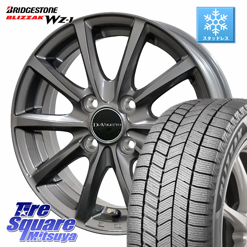 ブリヂストン BLIZZAK WZ-1 WZ1 2025年製 ブリザック スタッドレス ミツヤ 155/65R14 コスミック DIAVOLETTO D.TEN ホイール 14インチ 14 X 4.5J +43 4穴 100 N-BOX タント スペーシア サクラ ハイゼット アゲトラCustom車用※軽自動車専用ホイール※