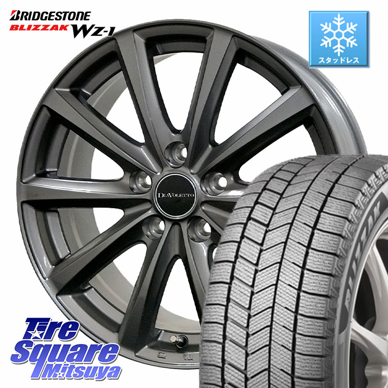 ブリヂストン BLIZZAK WZ-1 WZ1 2025年製 ブリザック ■ スタッドレス ミツヤ 185/65R15 コスミック DIAVOLETTO D.TEN ホイール 15インチ 15 X 6.0J +45 5穴 114.3 GT系フリードクロスター