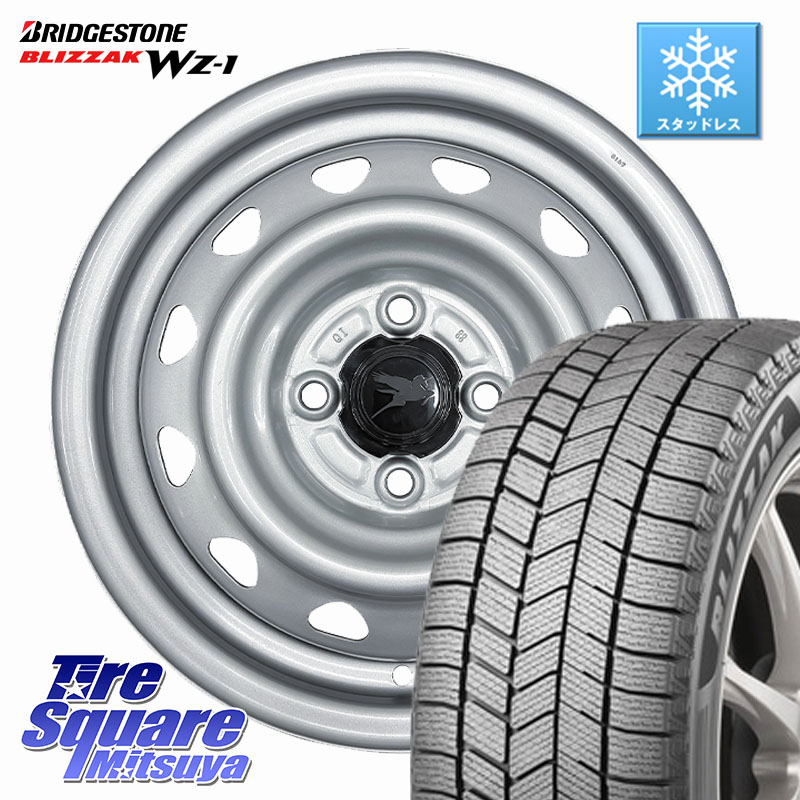 ブリヂストン BLIZZAK WZ-1 WZ1 2025年製 ブリザック スタッドレス ミツヤ 175/70R14 WEDS Carrowin PC-455 キャロウィン スチールホイール 14インチ 14 X 4.5J +45 4穴 100 Mx27/37/47Sソリオ・デリカD2
