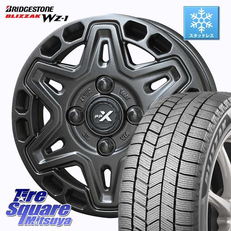 ブリヂストン BLIZZAK WZ-1 WZ1 2025年製 ブリザック スタッドレス ミツヤ 155/65R14KYOHO PPX MK6 ホイール 14インチ 14X4.5J 45 4穴 100 N-BOX デリカミニ2WD タント スペーシア サクラ ハイゼットアゲトラCustom車用※軽自動車専用ホイール※ ルークス ROOX 日産 デ|タイヤスクエアミツヤ