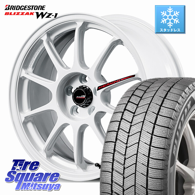 ブリヂストン BLIZZAK WZ-1 WZ1 2025年製 ブリザック スタッドレス ミツヤ 215/45R17MANARAY MID RACING R10 EVO ホイール 17インチ レーシング 17X7.5J 44 5穴 100 210/A10系カローラ カローラスポーツ 50系プリウス BRZ/86/GR86 CT レクサス GR 86 ハチロク 86 ハチ|タイヤスクエアミツヤ