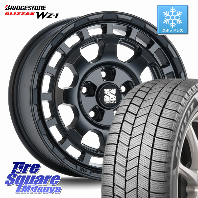 ブリヂストン BLIZZAK WZ-1 WZ1 2025年製 ブリザック スタッドレス ミツヤ 205/55R16MLJ SAVANZA サバンザ XTREME-J ホイール 16インチ エクストリーム 16X7.0J 35 5穴 114.3 GRヤリスRSノーマルキャリパー|タイヤスクエアミツヤ