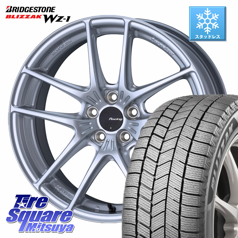 ブリヂストン BLIZZAK WZ-1 WZ1 2025年製 ブリザック スタッドレス ミツヤ 215/50R17ENKEI エンケイ Racing NVR5 For GR86・BRZ Cup ホイール 17インチ 17X7.5J 44 5穴 100 エクシーガ｜タイヤスクエアミツヤ
