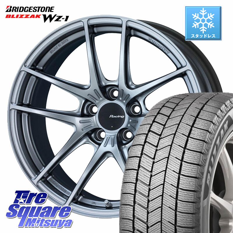 ブリヂストン BLIZZAK WZ-1 WZ1 2025年製 ブリザック スタッドレス ミツヤ 225/50R18ENKEI エンケイ Racing NVR5 ホイール 18インチ 18X7.5J 48 5穴 114.3 C-HR RV系ヴェゼル RC系オデッセイ後期 MAZDA6 BN/BL系レガシィ エスティマハイブリッド エスティマ RVR UX レ|タイヤスクエアミツヤ