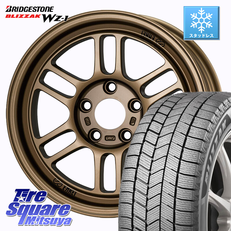 ブリヂストン BLIZZAK WZ-1 WZ1 2025年製 ブリザック スタッドレス ミツヤ 205/65R16KYOHO エンケイ オールロード RPT1 マットブロンズ 16X7.0J 38 5穴 114.3 70系カムリ エスティマ HS レクサス ティアナ 日産 ES レクサス｜タイヤスクエアミツヤ