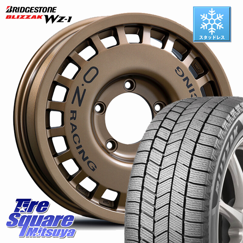 ブリヂストン BLIZZAK WZ-1 WZ1 2025年製 ブリザック スタッドレス ミツヤ 215/70R16OZ Rally Racing 4x4 ラリーレーシング ジムニー用 ホイール 16インチ 16X5.5J 20 5穴 139.7 ジムニー専用(要オーバーフェンダー等) AZオフロード カスタムサイズ|タイヤスクエアミツヤ