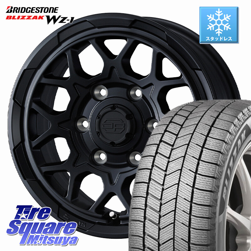 ブリヂストン BLIZZAK WZ-1 WZ1 2025年製 ブリザック スタッドレス ミツヤ 165/60R15MONZA HI-BLOCK TARMOR ホイール 15インチ 15X4.5J 45 4穴 100 デリカミニ4WD キャスト[アクティバ] ハスラー ピクシスジョイ[Cグレード] ハイゼットアゲトラCustom車用※軽自動車専｜タイヤスクエアミツヤ