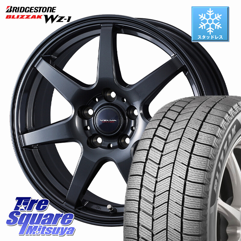 ブリヂストン BLIZZAK WZ-1 WZ1 2025年製 ブリザック スタッドレス ミツヤ 215/45R17WEDS VELVA WONDER 平座仕様(レクサス・トヨタ専用) ホイール 17インチ ヴェルヴァワンダー 17X7.0J 39 5穴 114.3 ブレイド オーリス カローラルミオン｜タイヤスクエアミツヤ