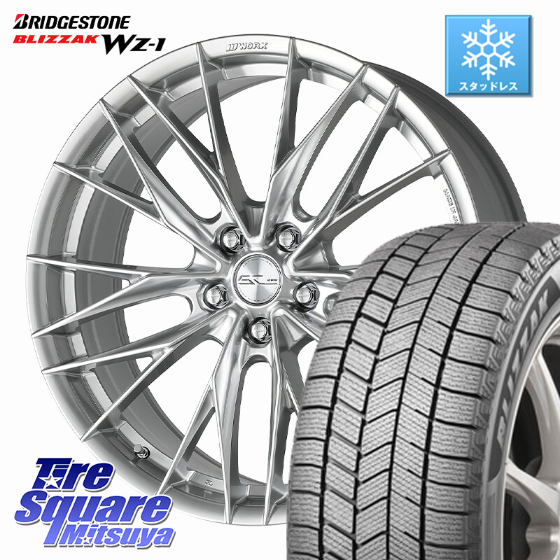 ブリヂストン BLIZZAK WZ-1 WZ1 2025年製 ブリザック スタッドレス ミツヤ 235/45R21WORK SCHWERT BRUNNEN LX ホイール 21インチ 21X8.5J(M14B) 35 5穴 114.3 クラウンスポーツ 6POTブレーキ対応 クラウンエステート|タイヤスクエアミツヤ
