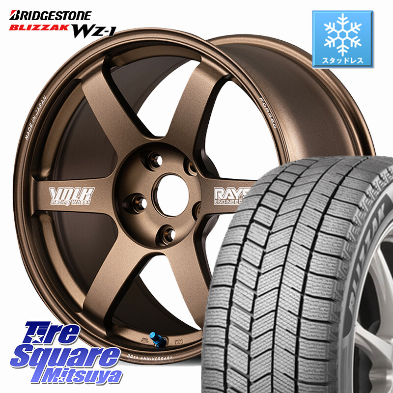 ブリヂストン BLIZZAK WZ-1 WZ1 2025年製 ブリザック スタッドレス ミツヤ 235/45R18RAYS 【欠品次回3~4月】 VOLK RACING TE37 SAGA S-plus 30th MACHINING Ver ホイール 18インチ 18X8.5J 42 5穴 114.3 CY2アコード ES レクサス アコード|タイヤスクエアミツヤ