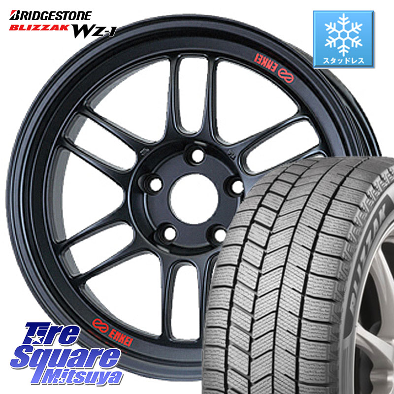 ブリヂストン BLIZZAK WZ-1 WZ1 2025年製 ブリザック スタッドレス ミツヤ 225/45R18 ENKEI エンケイ Racing RPF1 ホイール 18 X 7.5J +48 5穴 100