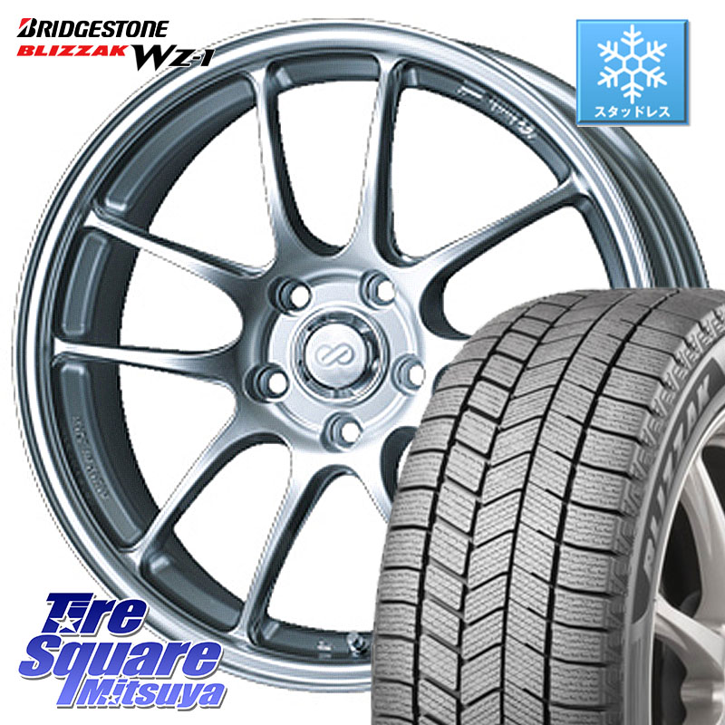 ブリヂストン BLIZZAK WZ-1 WZ1 2025年製 ブリザック ■ スタッドレス ミツヤ 185/60R15 ENKEI エンケイ PerformanceLine PF01 ホイール 15 X 6.5J +45 4穴 100 アクア ヤリス
