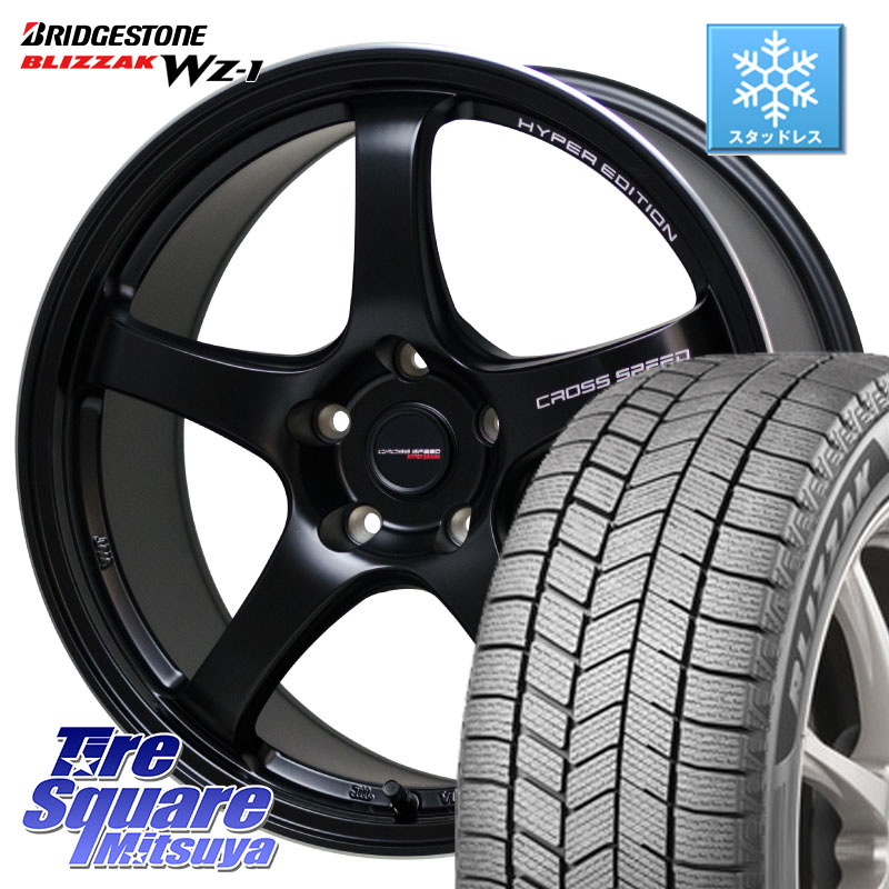 ブリヂストン BLIZZAK WZ-1 WZ1 2025年製 ブリザック スタッドレス ミツヤ 235/45R18HotStuff クロススピード CR5 CR-5 軽量 BK ホイール 18インチ 18X8.5J 38 5穴 114.3｜タイヤスクエアミツヤ 151,125円