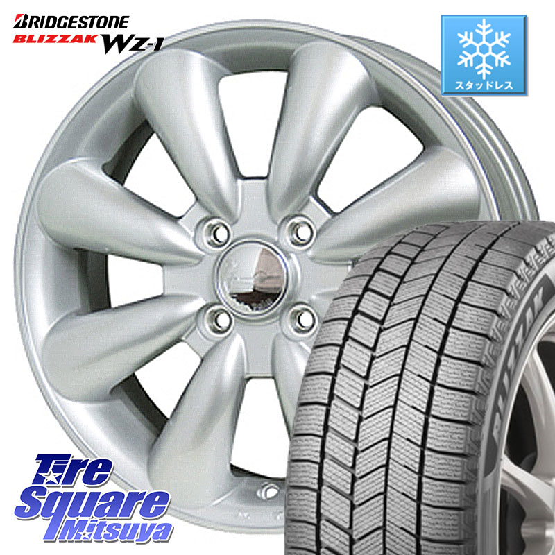 ブリヂストン BLIZZAK WZ-1 WZ1 2025年製 ブリザック スタッドレス ミツヤ 175/70R14 HotStuff ララパーム KC-8 lala Palm KC8 SIL ホイール 14インチ 14 X 4.5J +43 4穴 100 Mx27/37/47Sソリオ・デリカD2