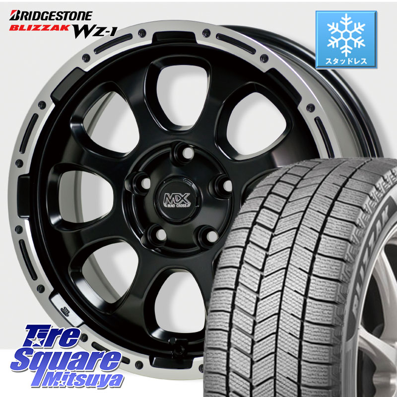 ブリヂストン BLIZZAK WZ-1 WZ1 2025年製 ブリザック スタッドレス ミツヤ 225/50R17 HotStuff マッドクロス GRACE グレイス BK 5H 在庫● ホイール 17インチ ★サマーセール★ 17 X 7.0J +45 5穴 114.3 WRX S4(VBH)