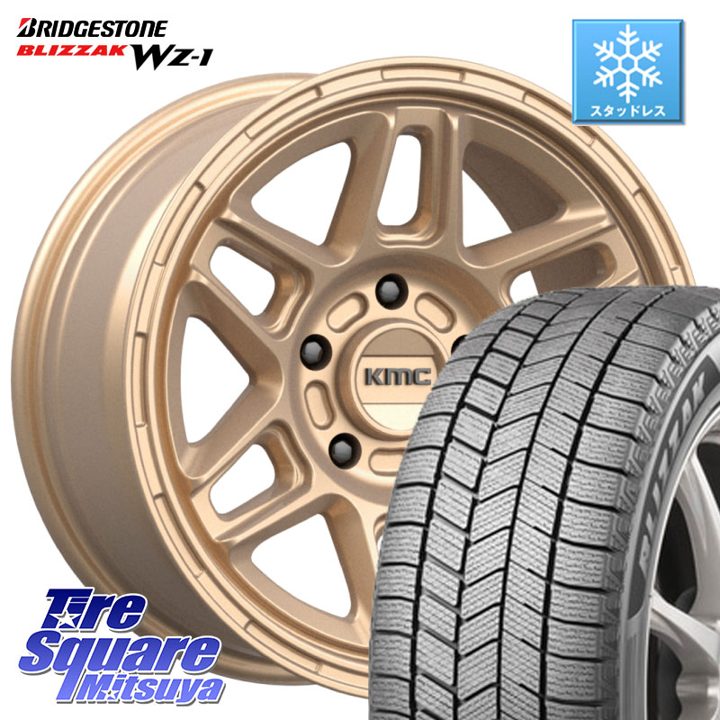 ブリヂストン BLIZZAK WZ-1 WZ1 2025年製 ブリザック スタッドレス ミツヤ 225/50R17 KMC KM716 NOMAD ホイール 17インチ 専用Nut別売 17 X 8.0J +38 5穴 114.3