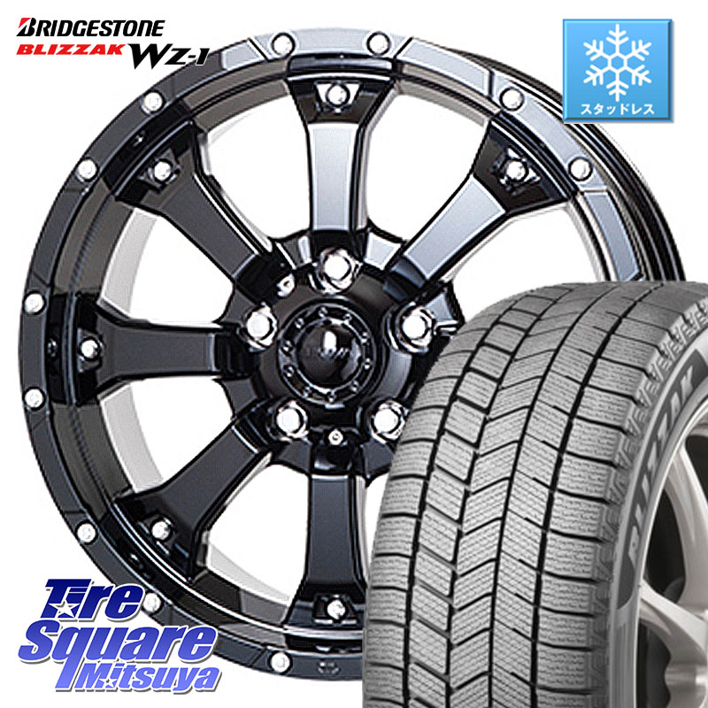 ブリヂストン BLIZZAK WZ-1 WZ1 2025年製 ブリザック スタッドレス ミツヤ 215/60R16MKW MK-46 MK46 グロスブラック 5H ホイール 16インチ 16X7.0J 35 5穴 114.3 マークXジオ クラウンロイヤル クラウンハイブリッド クラウンハイブリッド 220・H20系 クラウン 220系|タイヤスクエアミツヤ