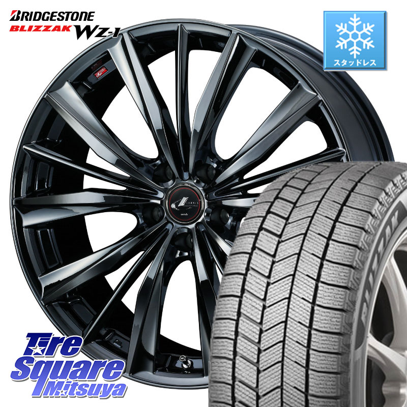 ブリヂストン BLIZZAK WZ-1 WZ1 2025年製 ブリザック スタッドレス ミツヤ 225/45R18 WEDS レオニス VX BMC1 ウェッズ Leonis ホイール 18インチ 18 X 7.0J +53 5穴 114.3 CX-3 レヴォーグ RC系オデッセイ前期