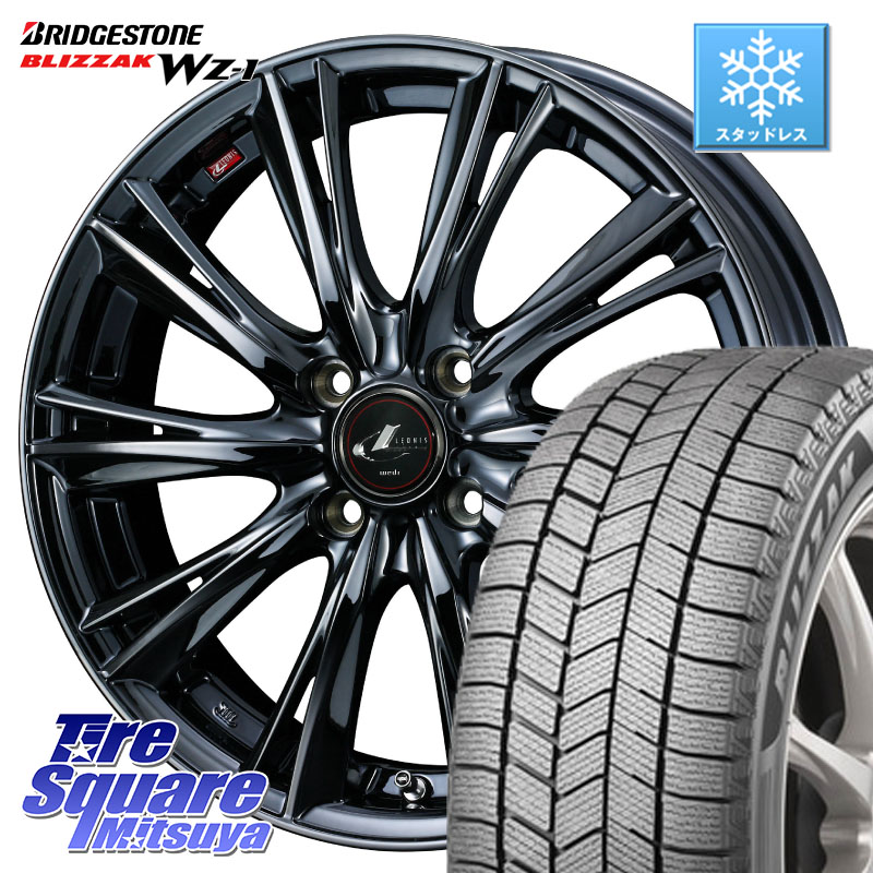 ブリヂストン BLIZZAK WZ-1 WZ1 2025年製 ブリザック スタッドレス ミツヤ 165/65R15 WEDS レオニス WX BMC1 ウェッズ Leonis ホイール 15インチ 15 X 4.5J(J) +45 4穴 100 MAD7Sソリオ・MBD7SデリカD2