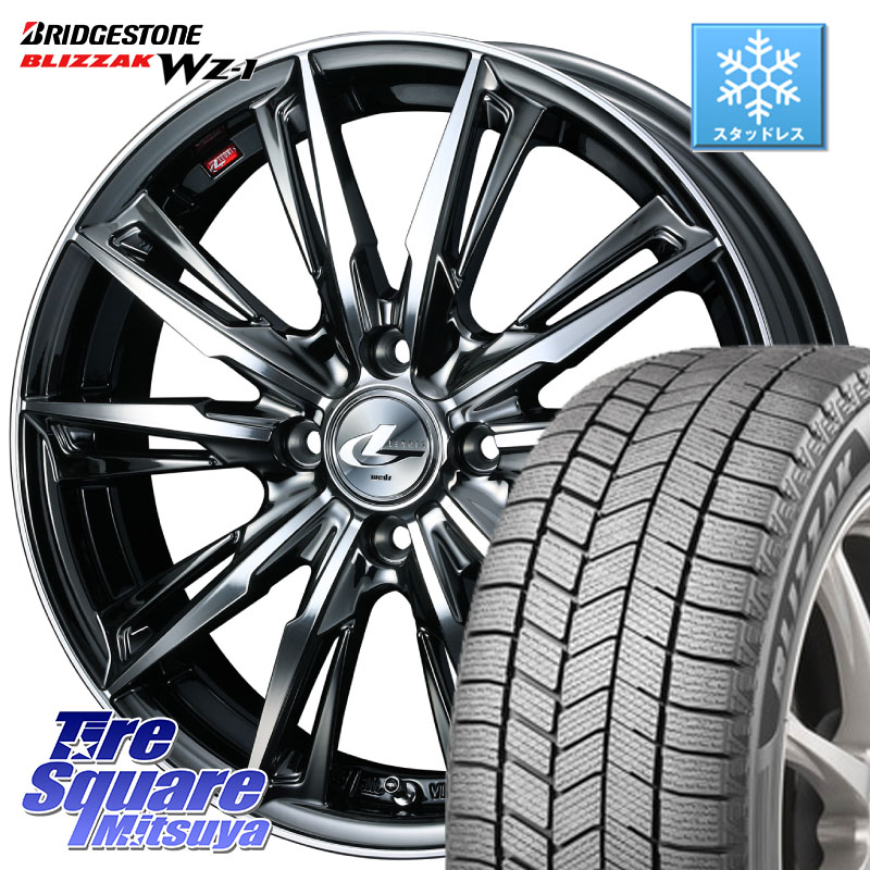 ブリヂストン BLIZZAK WZ-1 WZ1 2025年製 ブリザック スタッドレス ミツヤ 165/65R15 WEDS LEONIS レオニス GX ウェッズ ホイール 15インチ 15 X 4.5J(J) +45 4穴 100 MAD7Sソリオ・MBD7SデリカD2