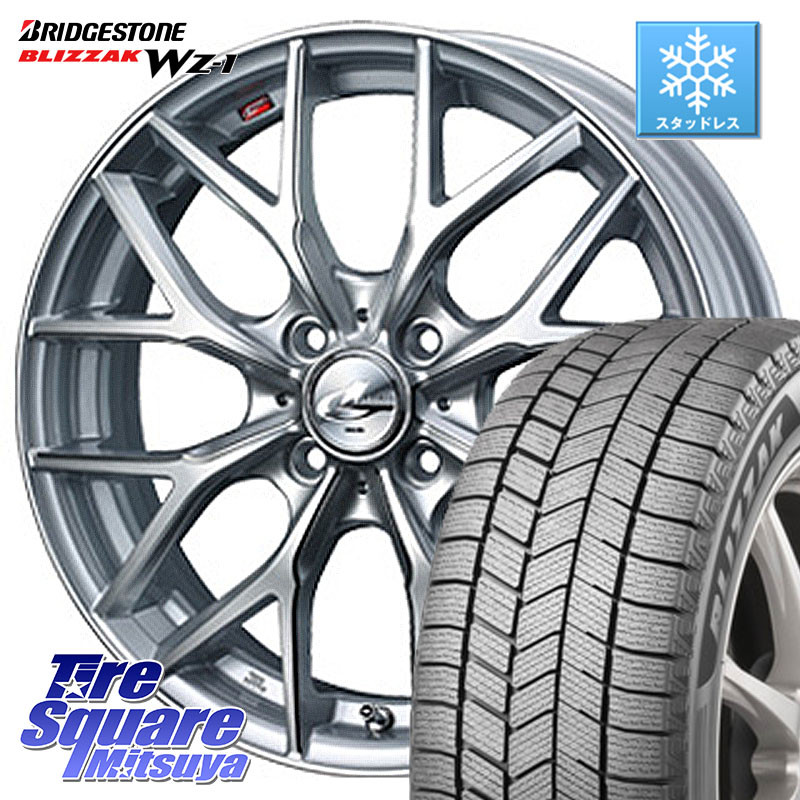 ブリヂストン BLIZZAK WZ-1 WZ1 2025年製 ブリザック スタッドレス ミツヤ 195/60R17 WEDS 37410 レオニス MX ウェッズ Leonis ホイール 17インチ 17 X 6.5J +42 4穴 100 ライズ ロッキー ガソリン車 4穴