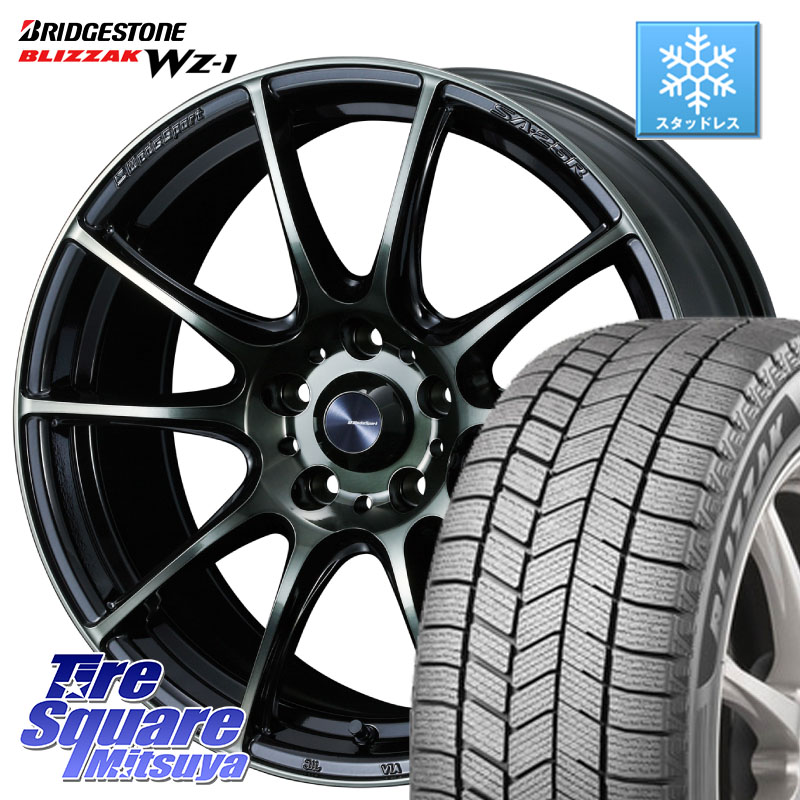 ブリヂストン BLIZZAK WZ-1 WZ1 2025年製 ブリザック スタッドレス ミツヤ 225/45R17 WEDS SA-25R WBC ウェッズ スポーツ ホイール 17インチ 17 X 7.0J +48 5穴 114.3