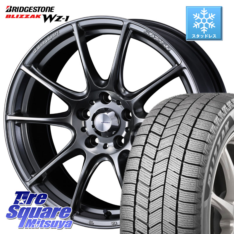 ブリヂストン BLIZZAK WZ-1 WZ1 2025年製 ブリザック スタッドレス ミツヤ 225/50R18WEDS WedsSport SA-25R SA25R ウェッズ スポーツ ホイール 18インチ 18X7.5J 35 5穴 114.3 スカイラインセダン 日産｜タイヤスクエアミツヤ