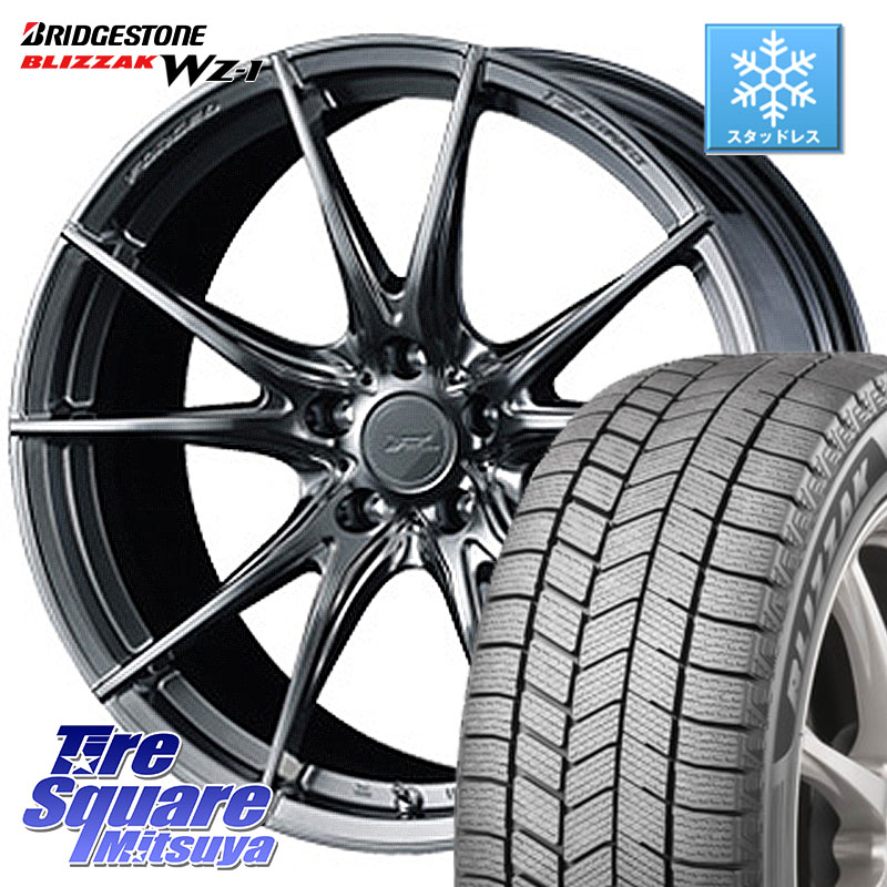 ブリヂストン BLIZZAK WZ-1 WZ1 2025年製 ブリザック スタッドレス ミツヤ 225/45R18 WEDS F ZERO FZ-2 FZ2 鍛造 FORGED ホイール18インチ エフゼロ 18 X 7.5J +38 5穴 114.3 リーフ