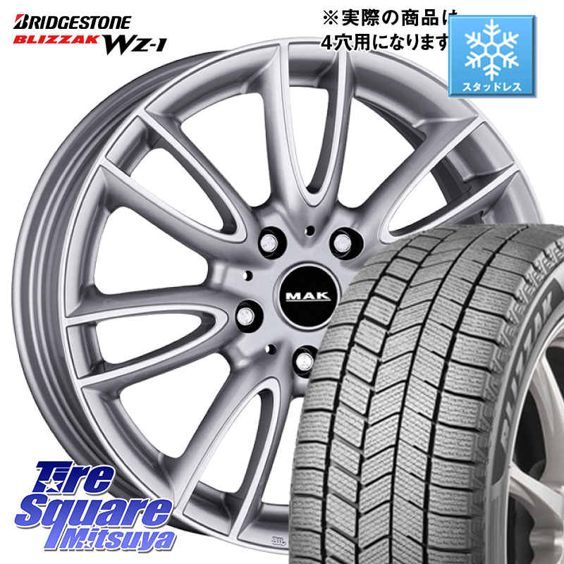 ブリヂストン BLIZZAK WZ-1 WZ1 2025年製 ブリザック ■ スタッドレス ミツヤ 175/65R15 阿部商会 MAK JACKIY ジャッキー ホイール 15インチ 15 X 5.5J(MINI F55 F56 F57) +46 5穴 112 MINI ミニ F55 F56 F57